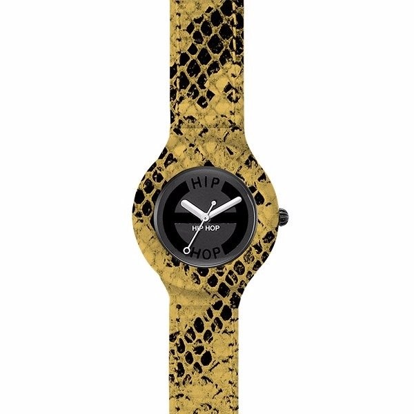 Montre Hip Hop Python HWU0414 en polycarbonate noir pour homme