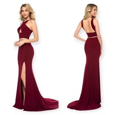 Sherri Hill Women's Dress Wine Red Two Piece Formal Dress Size 10