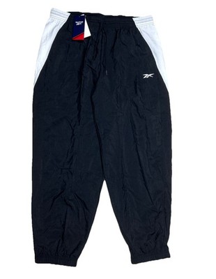 Reebok Adult Woven Track Pants - Vector Black & White size 1X /16W Sweatpants