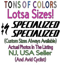 5 Piece Specialized Bikes Vinyl Decal Set TON...