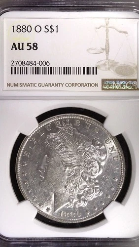 1880-O New Orleans Morgan $1 Silver Dollar NGC AU 58