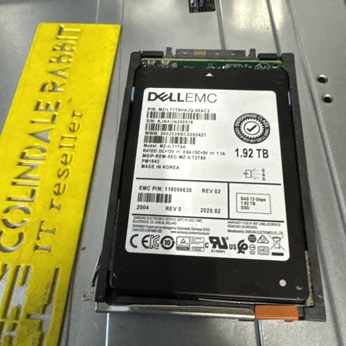 Samsung EMC 1.92TB PM1633 SAS 12G SSD 2.5" 118000202 MZILS1T9HCHP-000C3 5051747 - Picture 3 of 10