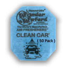 Wonder Wafers 50 Ct Individually Wrapped Clean Car Air Fresheners