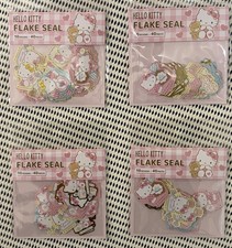 Hello Kitty Flake Seal Stickers 40 Pieces 10 Designs Set of 4 SANRIO