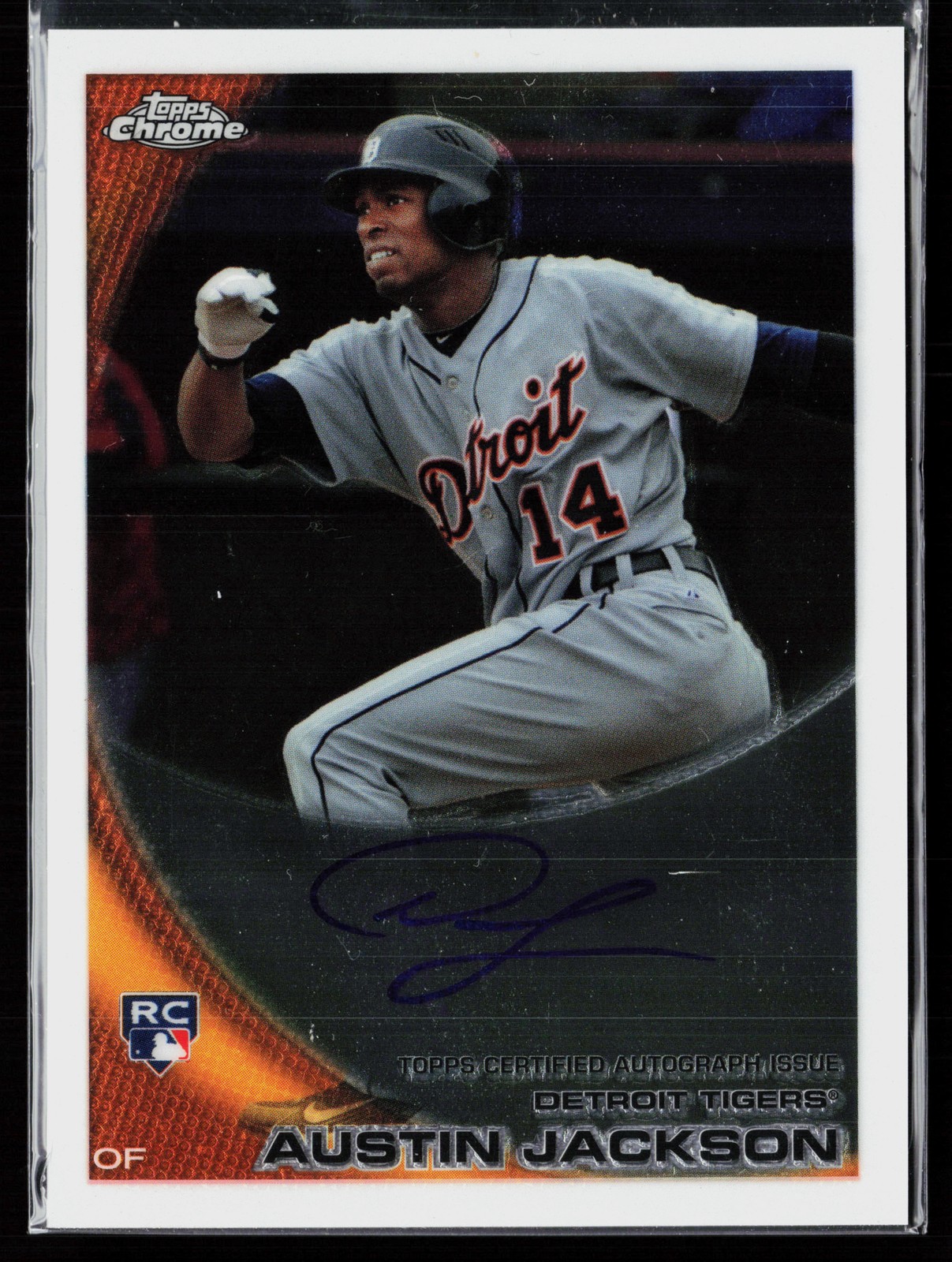 2010 Topps Chrome #177 Austin Jackson Rookie Autographs