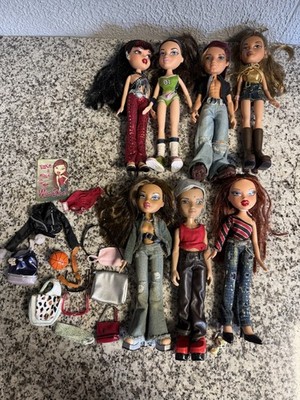 1ST GEN BRATZ Doll Lot Of 7 W/ Accessories Tiana Yasmin Cameron & More!