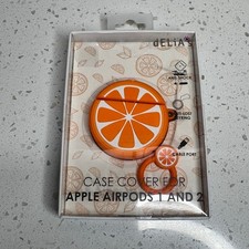 NIB dELiA s Orange Fruit Slice AirPods Case Cover for Gen 1  2 DE-ACSI-ORG