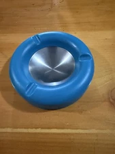 Circle Ashtray Rubber & Stainless Steel 