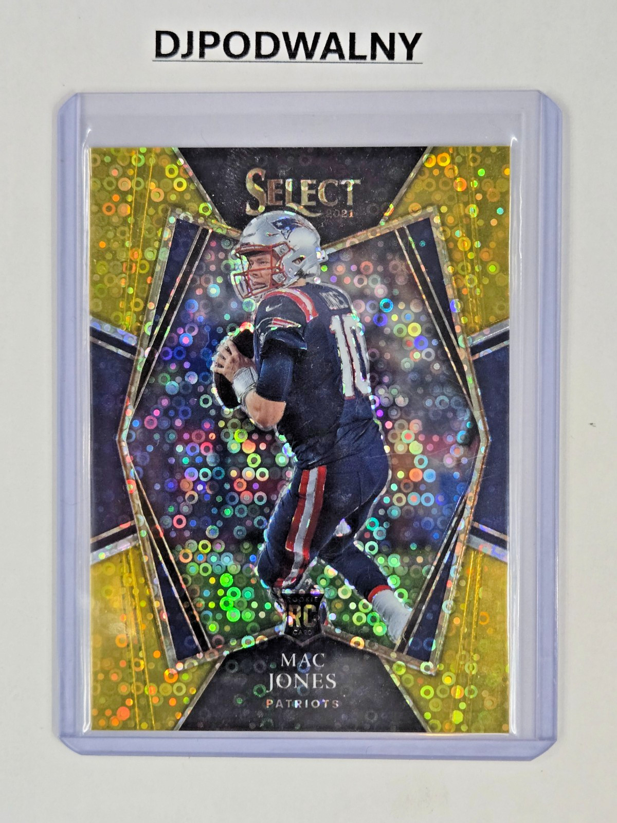 2021 Select, Mac Jones, Premier Level GOLD DISCO PRIZM Rookie /10 SSP 🔥