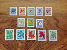 CANADA 1977-1979 complete set of 13 stamps, Wildflowers, Trees MNH. Free UK P&P