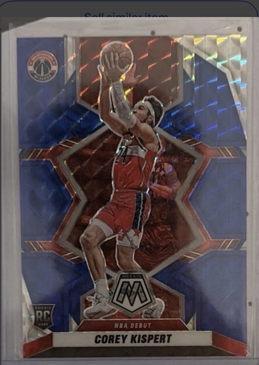 2021-22 Panini Mosaic - NBA Debut Corey Kispert #276 Blue Mosaic Prizm /99 (RC)