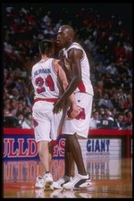 Fresno State Bulldogs guard Chris Herren and forward Daymond Forne- Old Photo