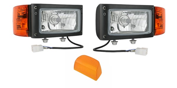 2X Scheinwerfer Blinker Fernlicht Abblendlicht Positionslicht Mit Lampenschirm-image