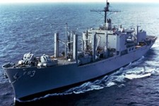 1983 MR Combat Stores Ship AFS-3 USS NIAGARA FALLS CV-41 Midway Group 4x6 Photo