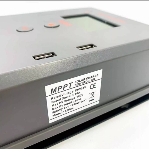 40A MPPT Solar Charge Controller 12V 24V Camper van RV Off Grid Lithium Battery - Picture 3 of 8