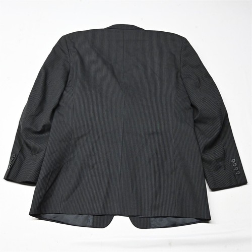 Versini 44L 36x32 Black Stripe 100% Wool Jacket Pants Suit - Picture 7 of 12