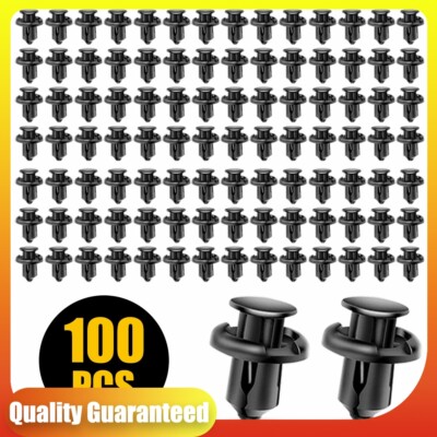 100 PCS Retainer Clip Bumper Fender Hood Moulding Side Garnish Grille For Acura
