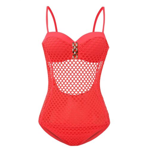 Vikionfly Sexy One Piece Swimsuit Push Up Women Swimwear Monokini Mesh Sheer One - Picture 17 of 21