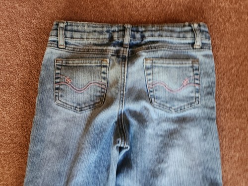 Zana Di Jeans Girls Sz 6x Blue Denim Floral Design - Picture 7 of 7