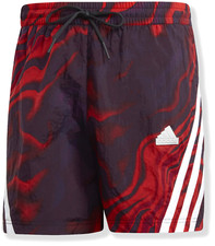 Adidas Future Icon All Over Print Shorts - NWT Mens XL Red / Multi - 46293-A3