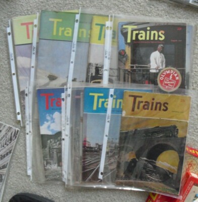 Lot of 11 Different Vintage 1947 Trains Magazines