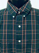 Chaps Men's Shirt Red Green Plaid XL Christmas St Patrick Ralph Lauren Used