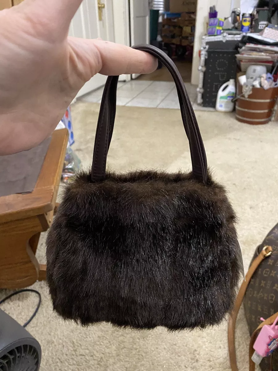 Small brown furry, Fuzzy Purse, Handbag