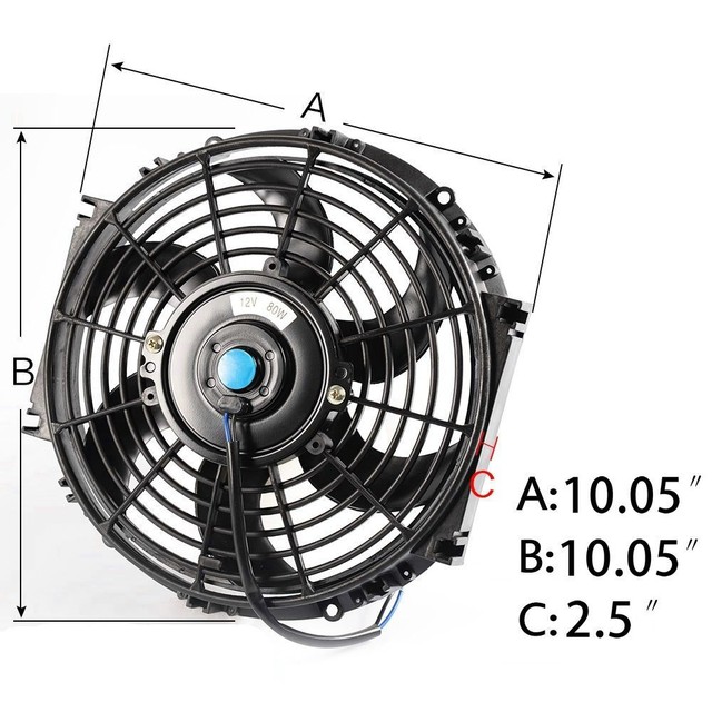10 80w 12v Universal Electric Fan 10 12V 80W Universal Electric Fan Auto