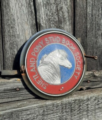 Vintage Car Badge Shetland Pony stud Book Society horsebox car badge mascot