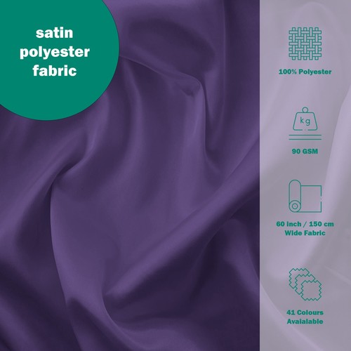 Silky Satin Liquid Fabric Plain Luxury Dress Crafts Decorations Drape Dancewear - Picture 48 of 121