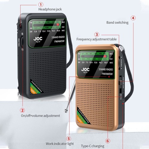 Free shipping DSP High-Sensitivity Radio with AM, SW, FM, and Rechargeable - Picture 8 of 27