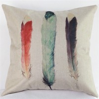 Akery Cotton Linen Throw Pillow Cases Decorative Cushion Covers Colorful Feat... on sale Akery Cotton Linen Throw Pillow Cases Decorative Cushion Covers Colorful Feat... on sale