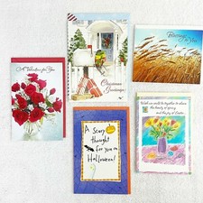 Greeting Cards Assorted Various Holidays Lot of 5 With Envelopes New
