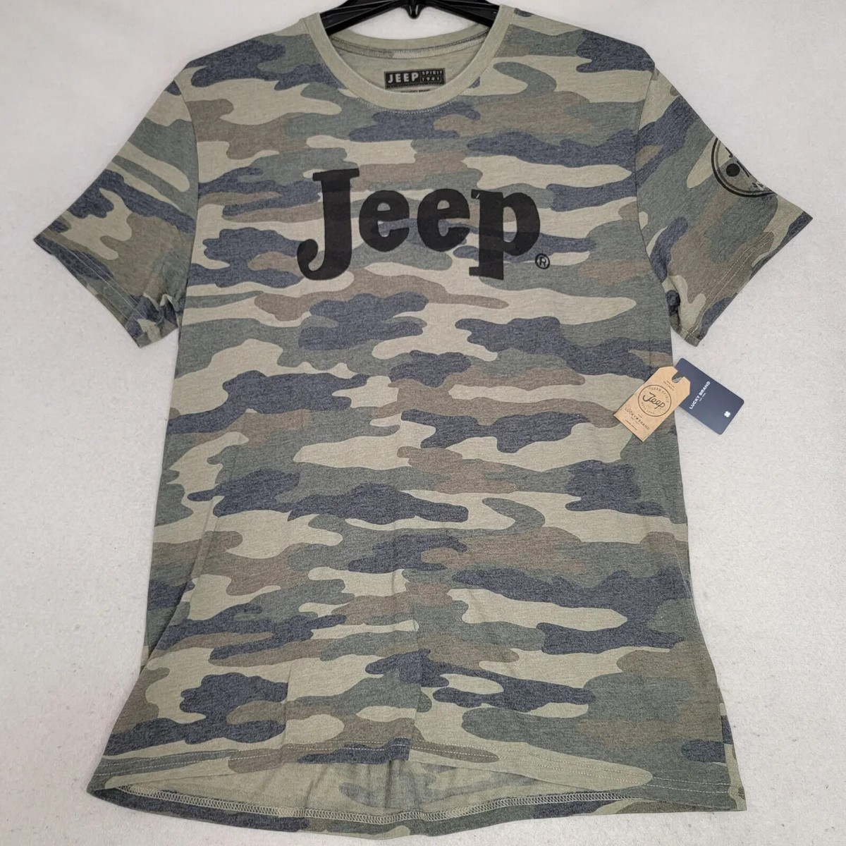 Lucky Brand Jeep Shirt Mens Extra Large XL Green Camo