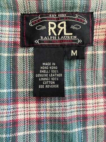 Mens RRL Leather Fringe Vest Size M 1995 RARE Collectable - Picture 2 of 5