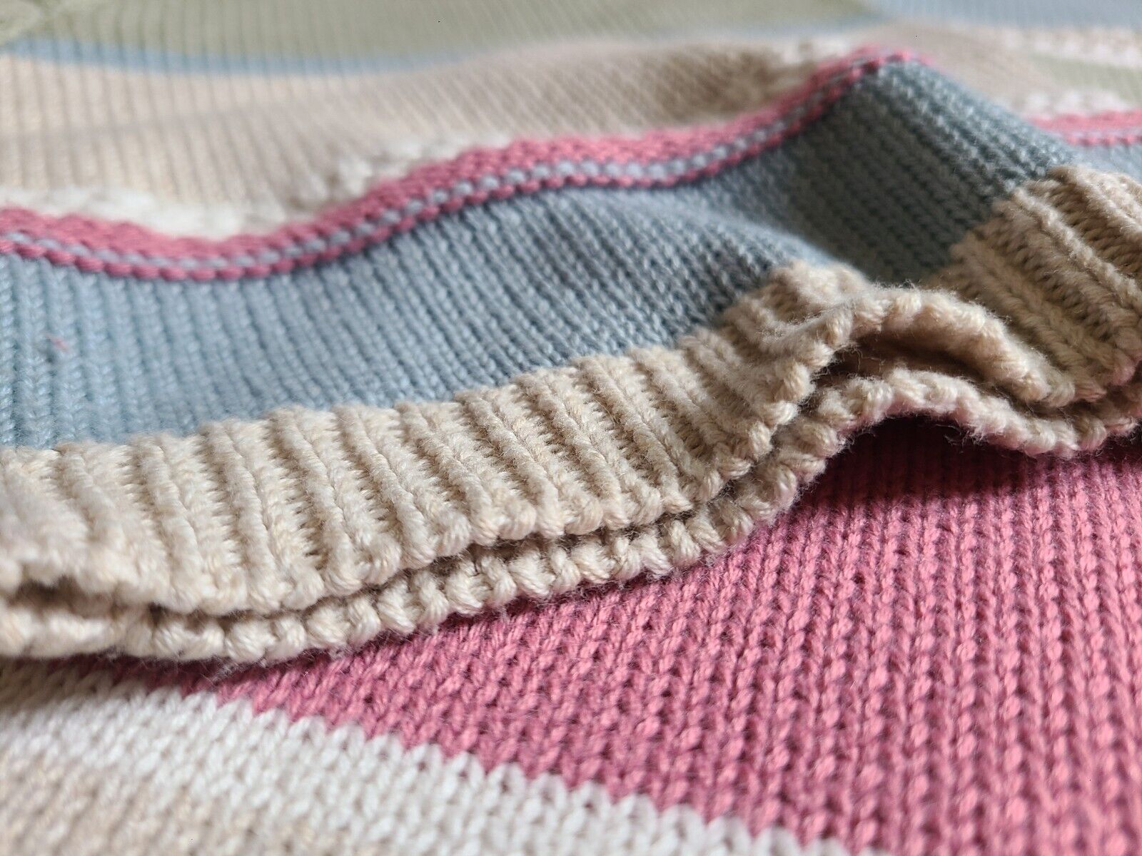 Vintage Koret Colorful Knit Button-Down Sweater V… - image 5