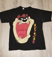 Vintage 1992 Looney Tunes "Taz" Tazmanian Devil Attitude T Shirt Size Large Mens