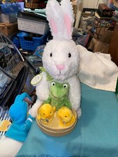 Easter Bunny, Frog, Chicks, Animated, Plays "At The Hop" Hallmark Spring Quartet