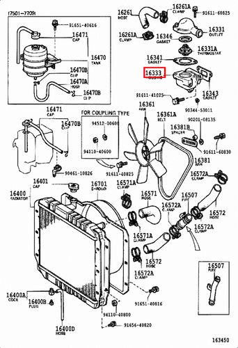 Genuine LandCruiser FJ45 2F 4.2 Petrol Lower Thermostat Housing Water Outlet - Picture 8 of 14