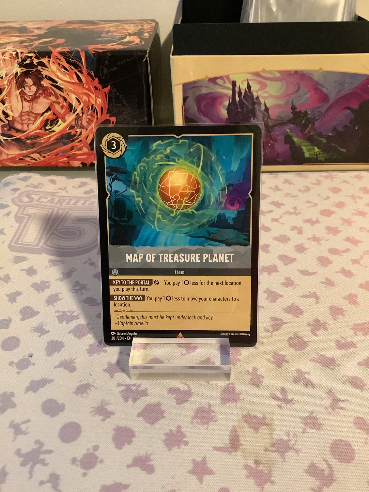 x1 Map of Treasure Planet - 201/204 - Rare Lorcana Into the Inklands M/NM