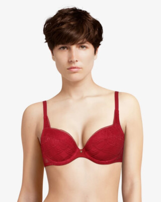 Soutien-gorge 90A (75A eu) Push-up CHANTELLE Arabesque Rouge