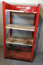 Vintage Coca Cola Coke Soda 4 Tier Shelf Store Display Metal Rack PICK UP ONLY