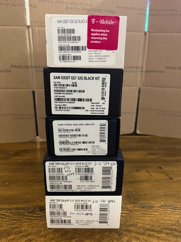 Samsung Galaxy Phone Boxes S3 Blue & S3 White, S6, S7, S8 - Manuals & Slipcases - Afbeelding 16 van 19