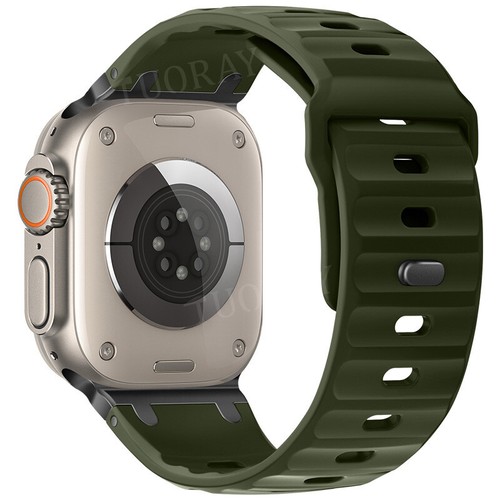 Für Apple Watch Series Ultra 10 9 8 7 SE 6 iWatch 49mm Silikon Sport Armband Band - Bild 99 von 204