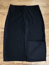 VTG Y2K ING Int'l Newport Group Skirt Women S Black Stretch Slinky Slit USA