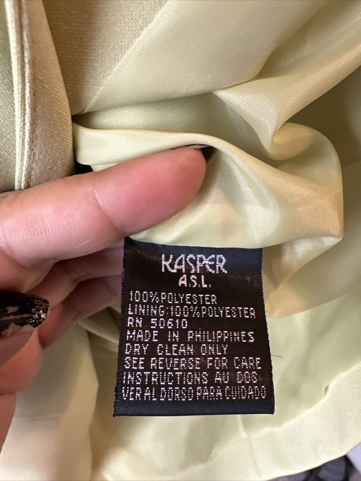 Kasper Solid Green Collared Button Lined Blazer J… - image 5