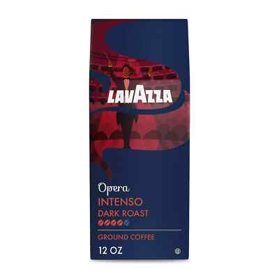 Lavazza Opera Intenso Ground Coffee, Dark Roast Bold, Intenso Ground