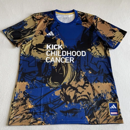 Adidas Men’s XL Marvel Kick Childhood Cancer Soccer Jersey HT3238
