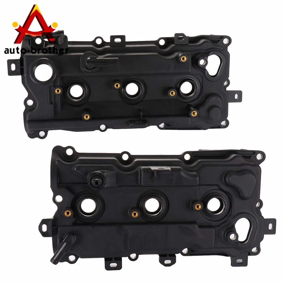 LH & RH Engine Valve Cover W/ Gaskets Fit For 2009-2015 NISSAN Murano Quest 3.5L - Image 2 of 4
