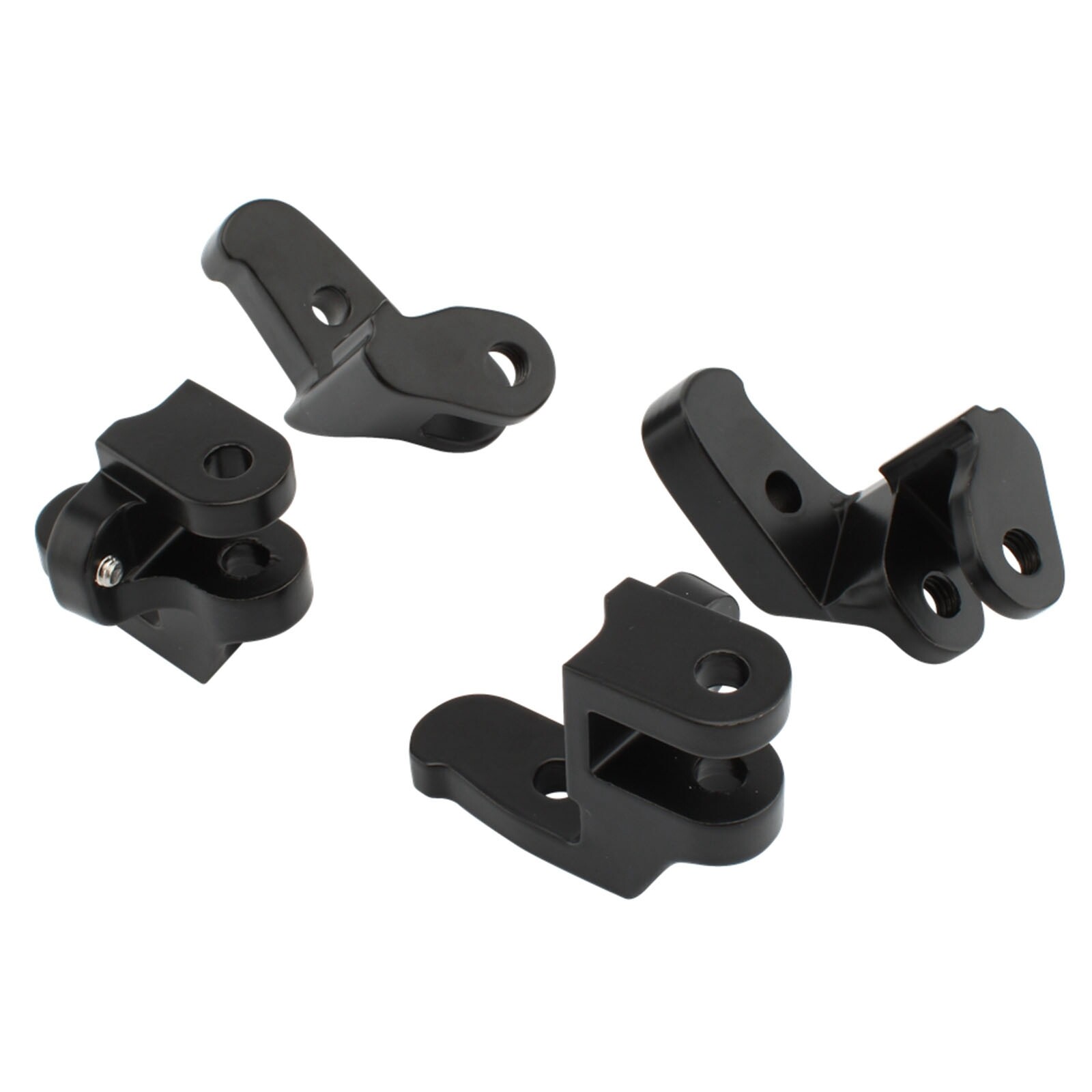 Black Rider Floorboard Footboards Relocation Brackets For Harley Road King Glide